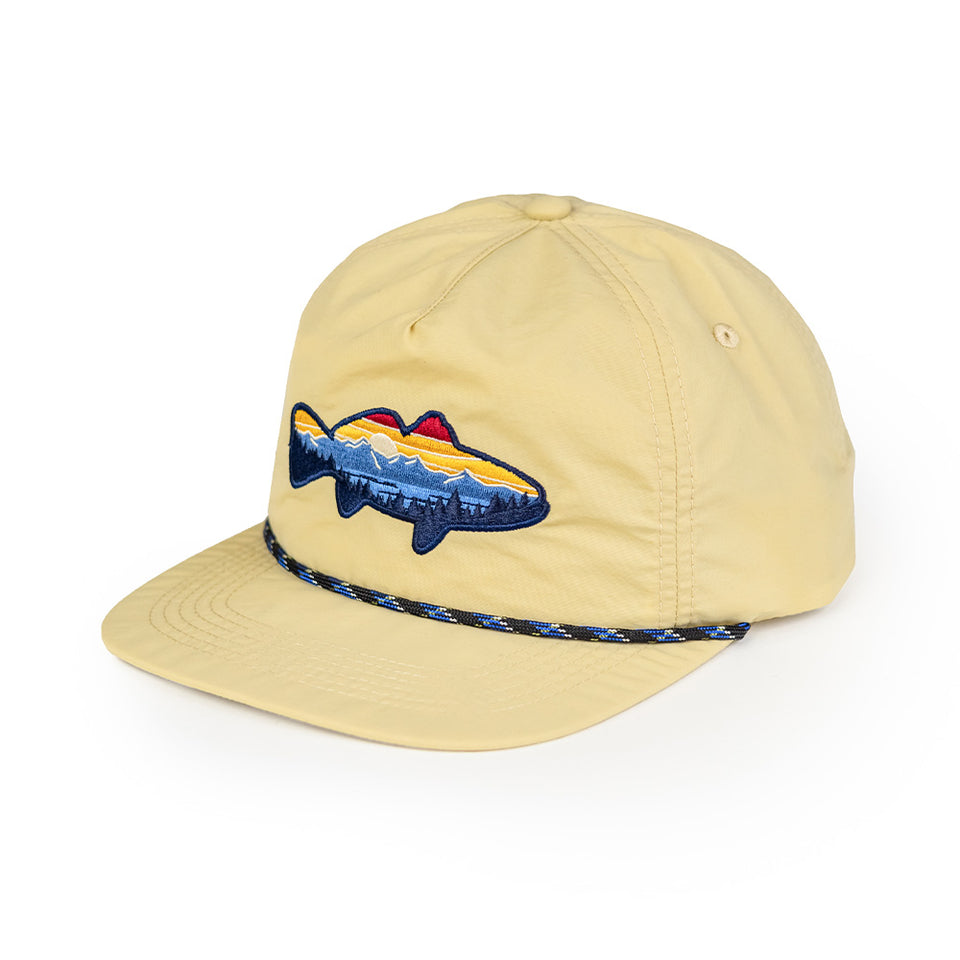 Lakeside Fish Nylon hat- Pale Gold — Granite State Apparel